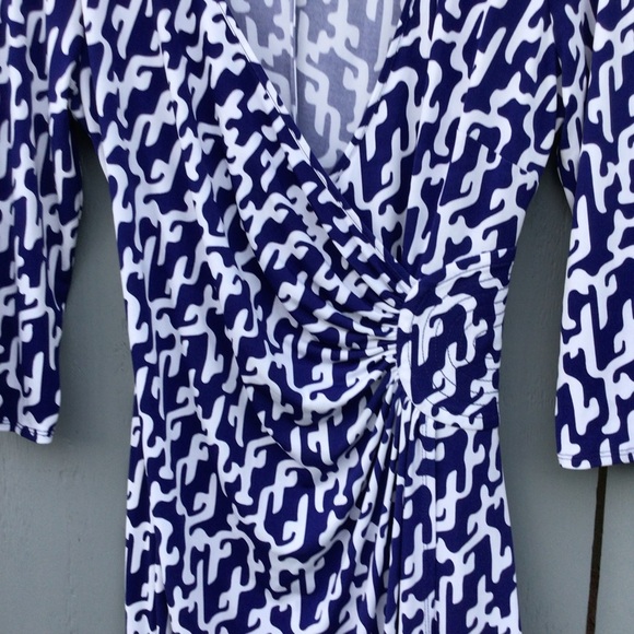 Laundry by Design Navy and White Abstract Dress Size 10P - Picture 10 of 11